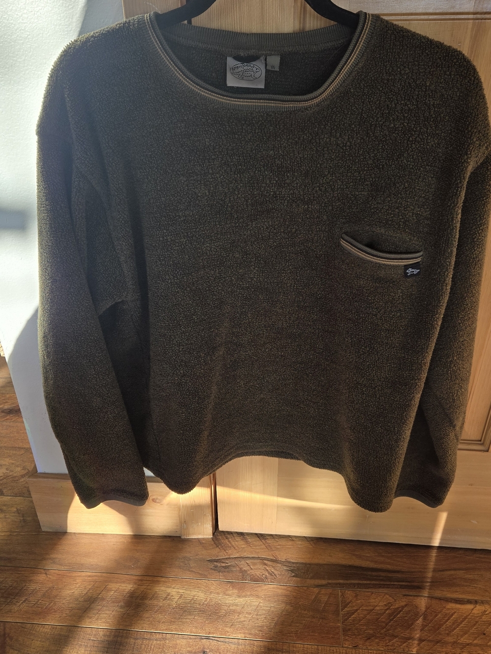 Horny Toad Olive Green Crewneck Fleece Sweater
